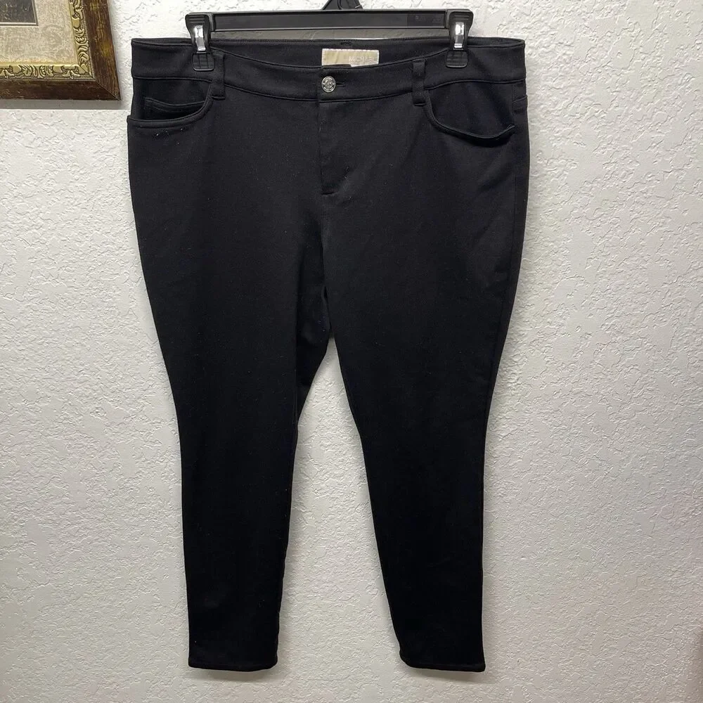 Michael Kors Pants Black Plus Size 10 Women’s Stretch Soft Slim Leg, Pilling
